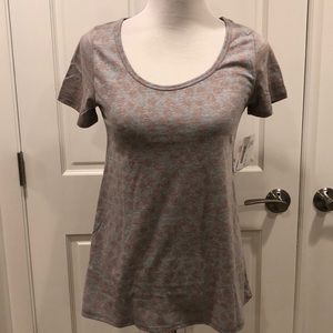 Lularoe Classic T XXS greypink stripe polkadot NWT